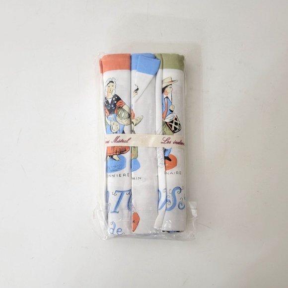 Mistral Country French Printed Kitchen Towels Set of Three NIP - Picture 2 of 3